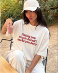 Pop Music Defender Oversized Graphic Tee